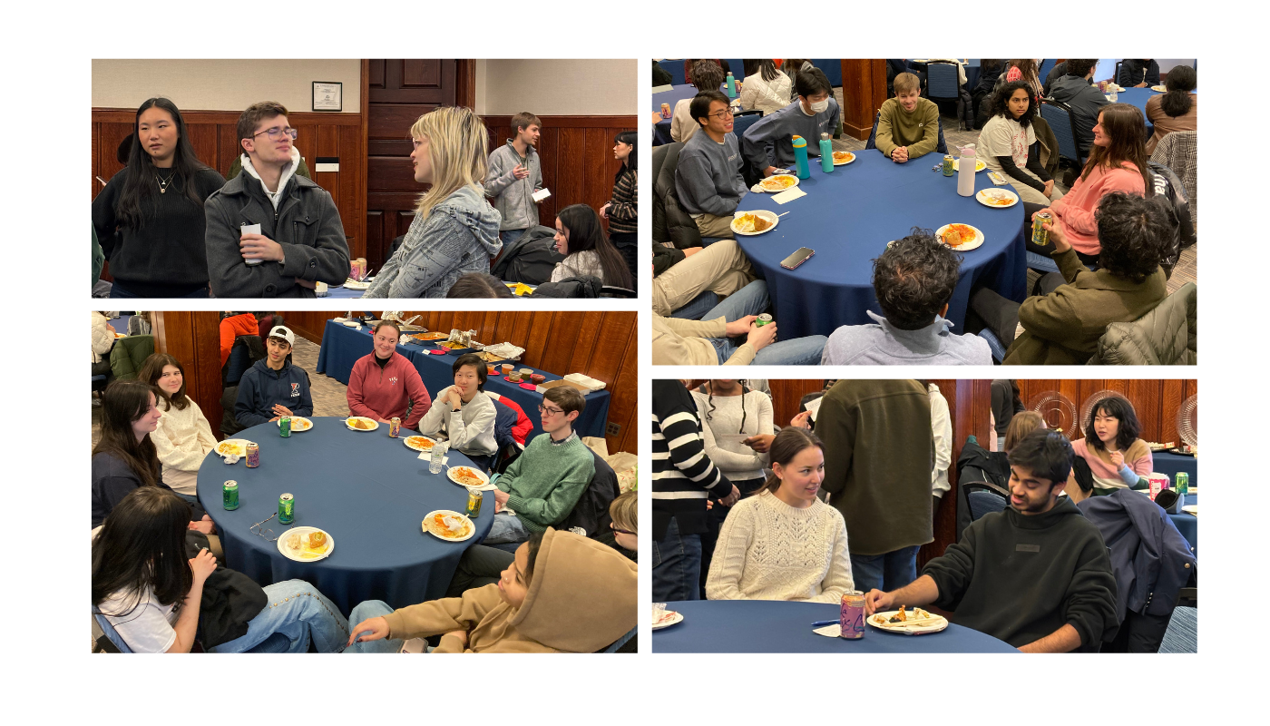 University Scholars in conversation with one another at Friday Lunch Talks.