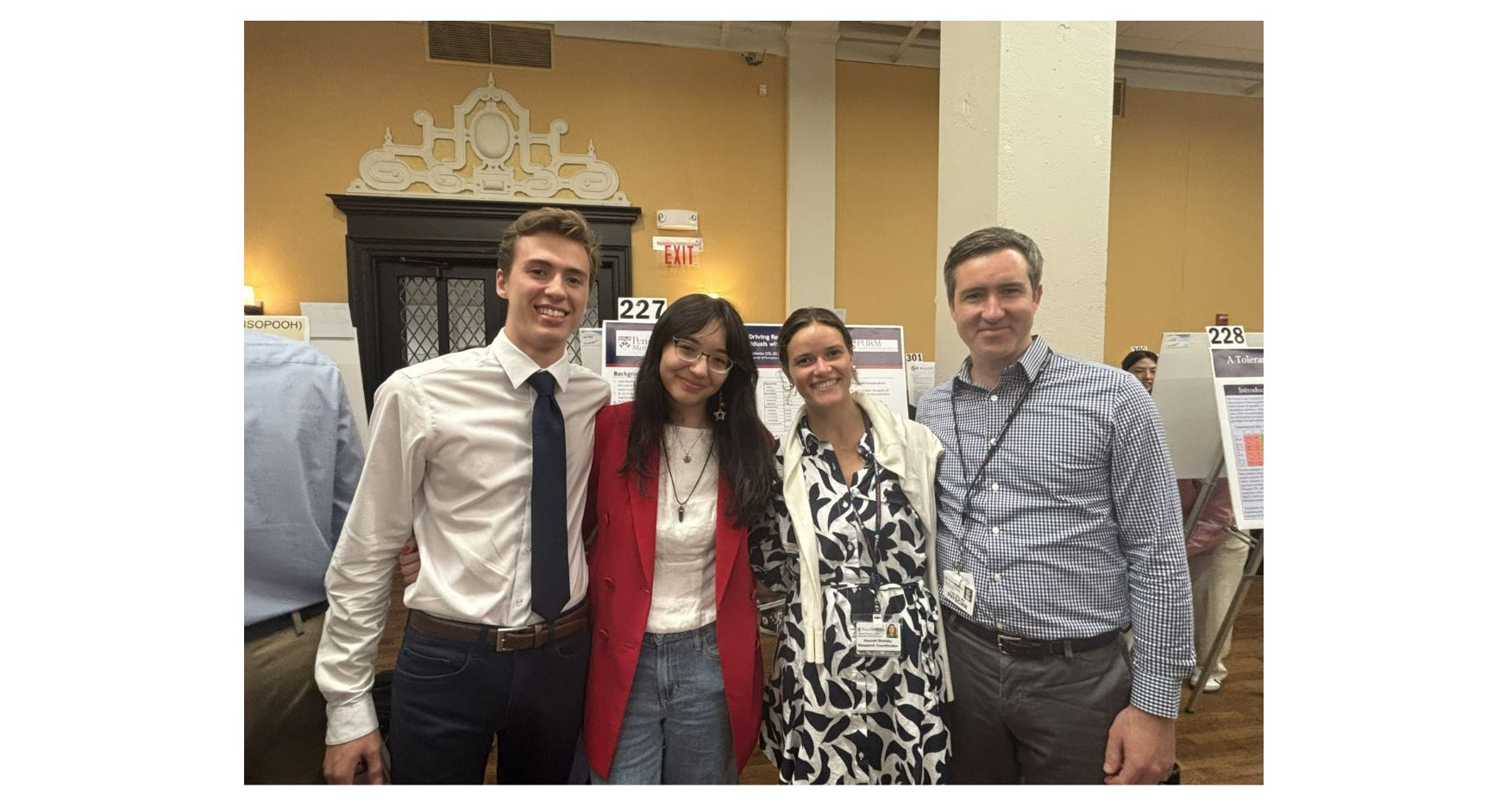 Daniel and Nathalie with Hannah (Research Coordinator) and Dr. Ellis (Research Mentor)