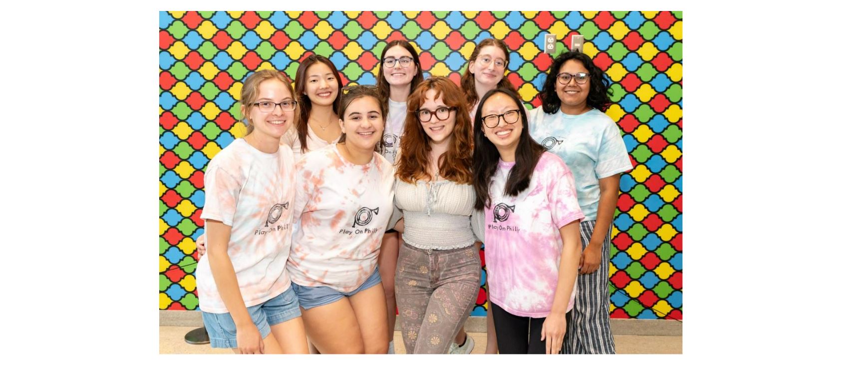 Group photo of Sophia with the other Play On Philly interns