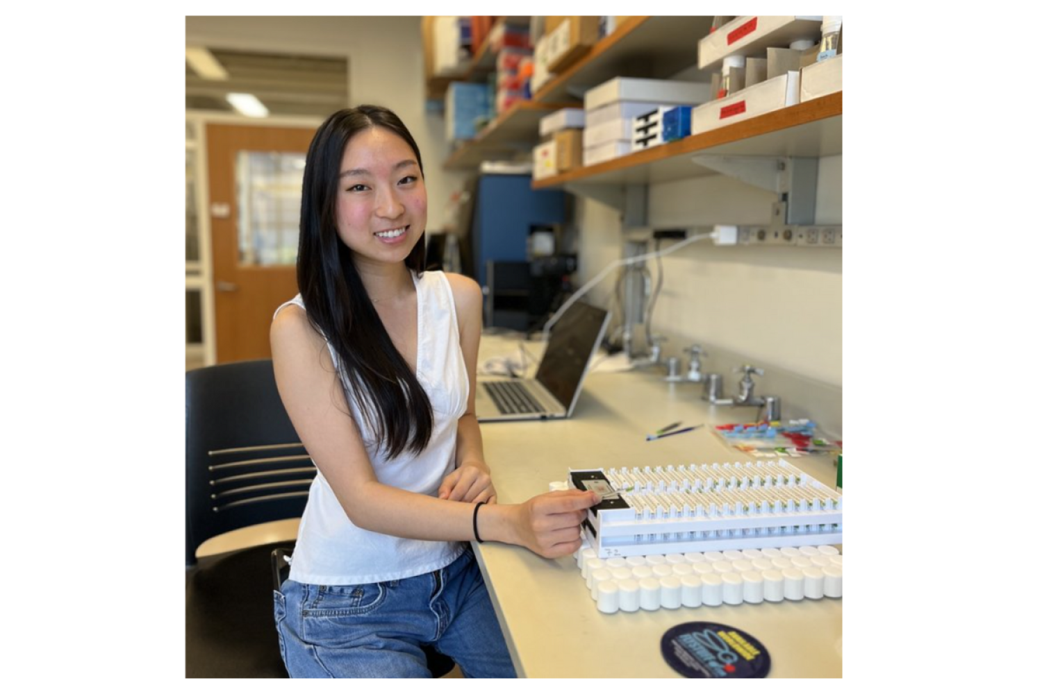 Hayle Kim in the Kayser Lab.