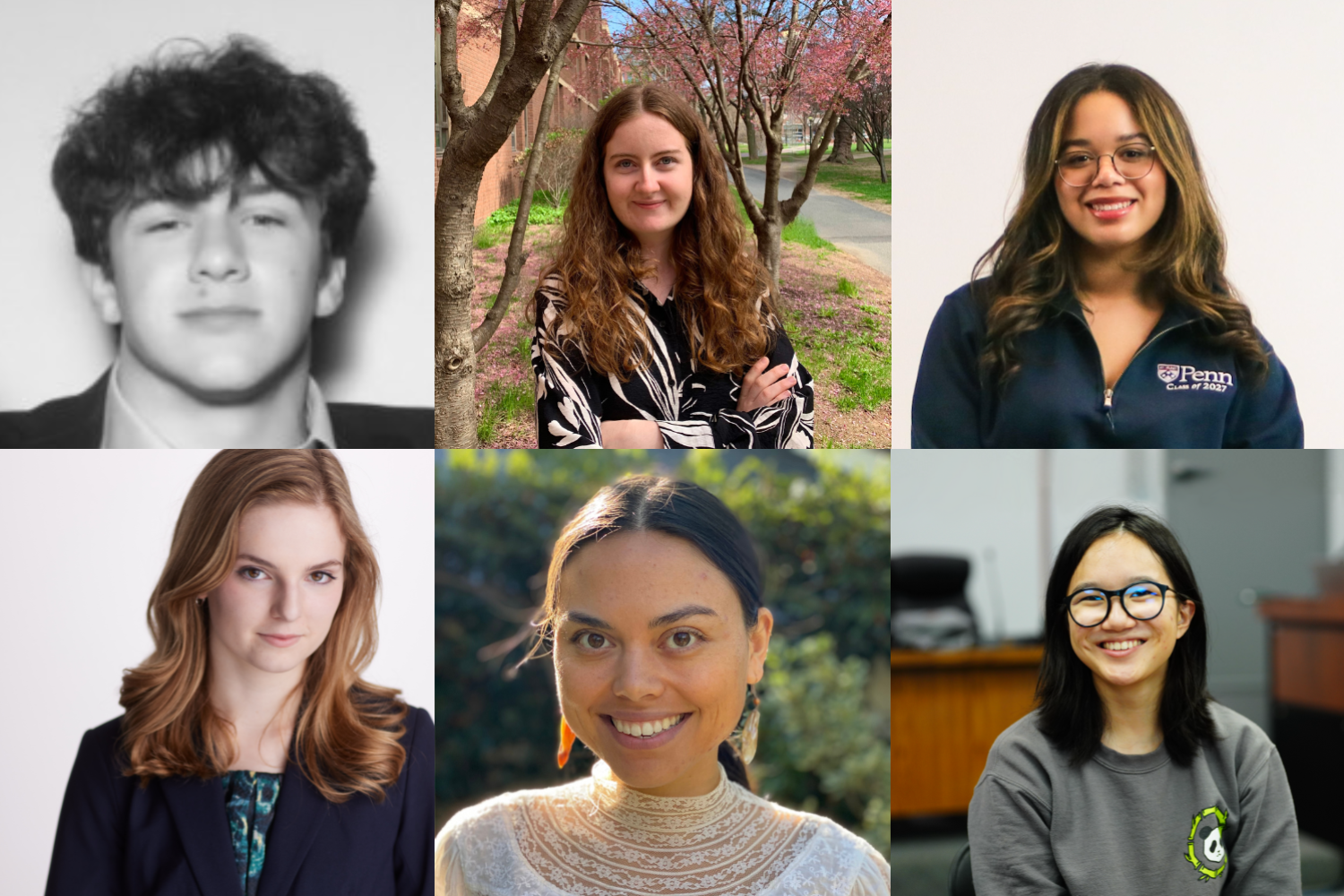 Penn's 2025 Critical Language Scholars: Alexander Basile, Abigail Borland, Mackenzie Hill, Phoebe Martin, Sophie Neely, and Sophia Tian