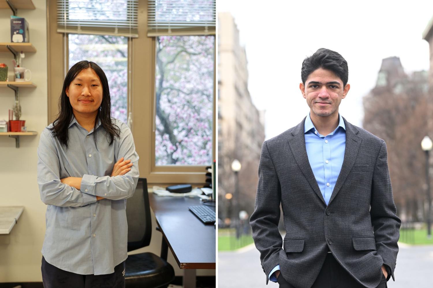 Eric Tao (left) and Suraj Chandran (right)