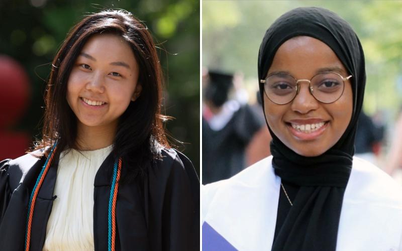 Two members of Penn’s Class of 2023, (from left) Chuanyuan (Suzanne) Liu and Habib Salim, have been named 2025-26 Schwarzman Scholars.